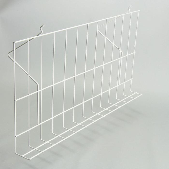 Полка проволочная для экономпанелей, наклонная, 30 градусов, 60×33,4, цвет белый