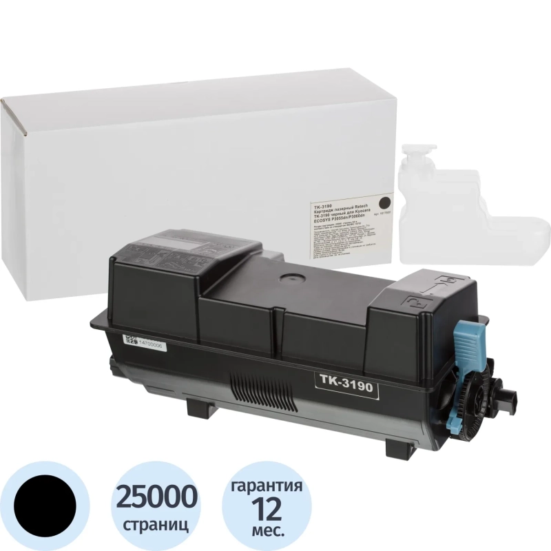Картридж лазерный Retech TK-3190 чер. для Kyocera Ecosys P3055