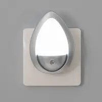 Ночник RISALUX &laquo;Светлячок&raquo; с датчиком освещения, 3 LEDх1 Вт, 10 см, 220 В, серебряный