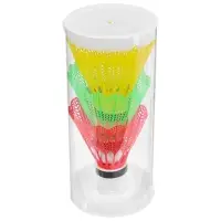 Набор воланов для бадминтона, 3 шт., пластик, в тубе, МИКС