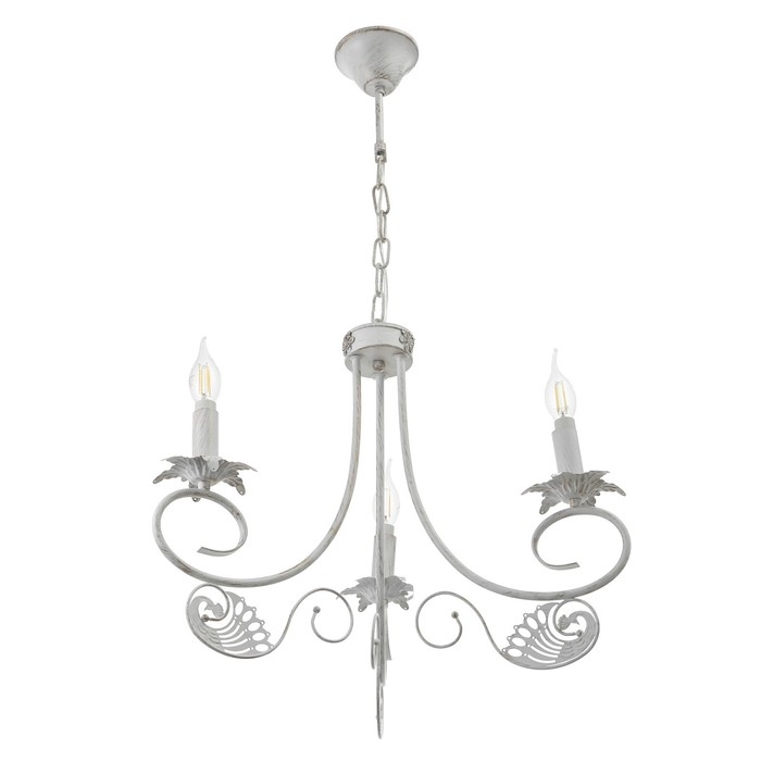 Люстра Люстра "Элессия" 3xE14 40Вт белый с золотой патиной 55х55х41,5-100 см