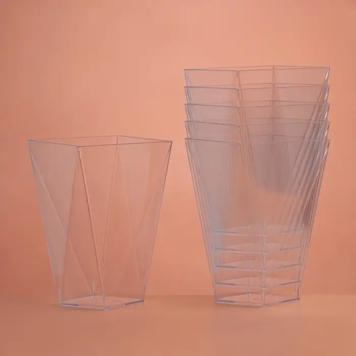 Форма пластиковая одноразовая для фуршета «Рубин», 130 мл, прозрачная