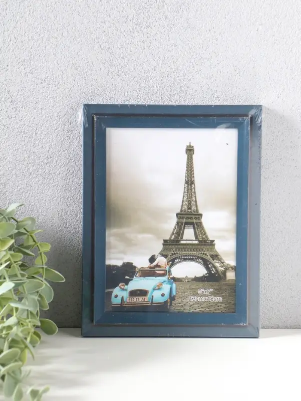 Фоторамка пластик 13х18 см "Остин" иссиня-чёрный 21,5х16,5х1,5 см