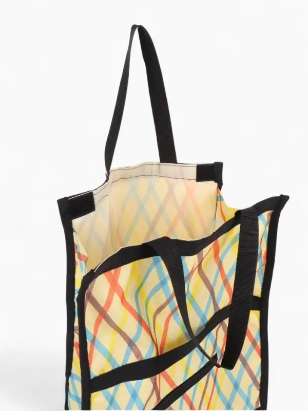 Сумка тележка хозяйственная &laquo;Ромбы&raquo;, складная, на липучке, 2 колеса, наружный карман, 32&times;13&times;52 см, разноцветная