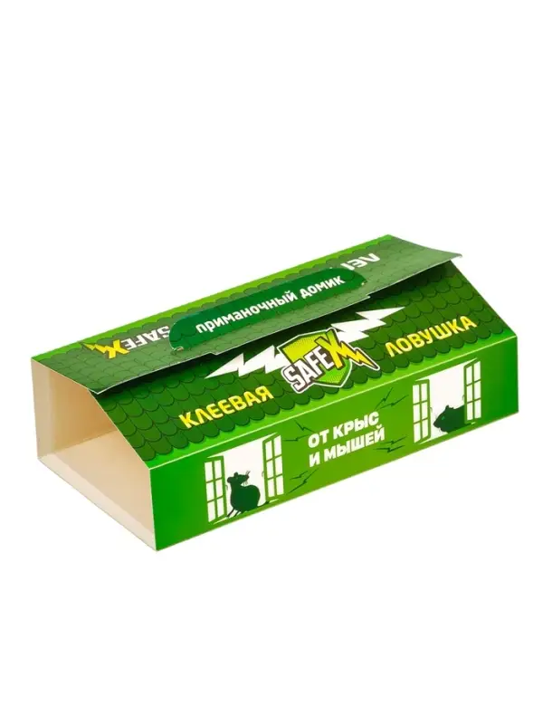 Клеевая ловушка Домик SAFEX, большая, с запахом арахиса, 1 шт.