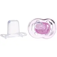 Соска - пустышка силиконовая ортодонтическая M&B, от 6 мес., с колпачком, фиолетовый