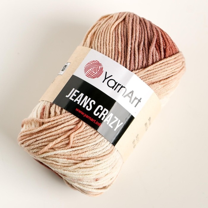 Пряжа Пряжа "Jeans crazy" 55% хлопок, 45% акрил 160м/50гр (8201 принт)