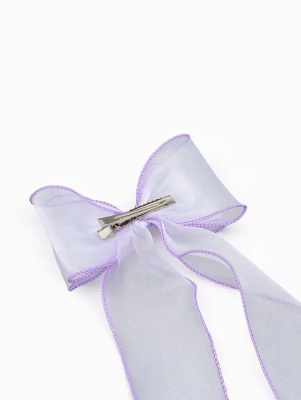 Бант для волос на заколке сиреневый, Холодное сердце