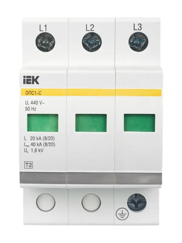 KARAT Ограничитель импульсного перенапряжения ОПС1-C 3P In=20кА Un=400В Im=40кА IEK