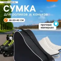 Сумка для коньков и роликов, 38&times;40 см, чёрная