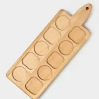 Доска - менажница деревянная для подачи шотов Adelica, на 5 рюмок, 30&times;13&times;1.8 см, берёза