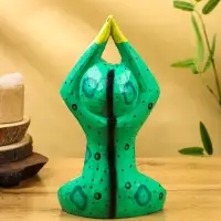 Сувенир интерьерный «Лягушка-йог», 15×8×25 см, дерево Сувенир интерьерный «Лягушка-йог», 15×8×25 см, дерево
