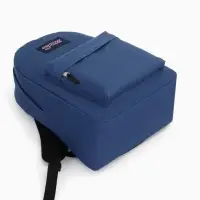 Рюкзак школьный на молнии, с карманом, однотонный, размер 30&times;14&times;41 см, синий