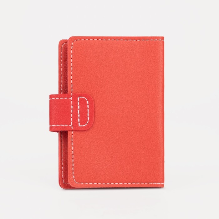 Визитница на кнопке на 26 карт, цвет красный Визитница на кнопке на 26 карт, цвет красный