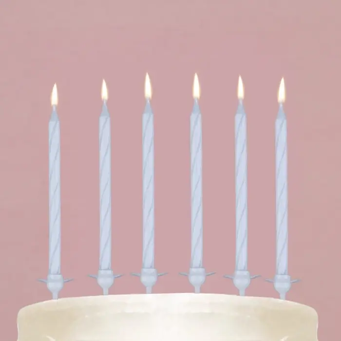 Свечи для торта, белые, 24 шт., 6 х 0,3 см
