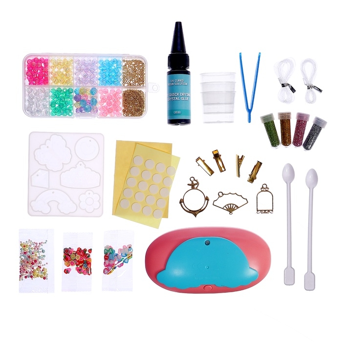 Эврики Набор для творчества Создай украшение, уф смола+лампа Эврики Набор для творчества Создай украшение, уф смола+лампа