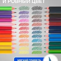 Карандаши Calligrata, цветные, 24 цвета, эконом, шестигранные, пластиковые