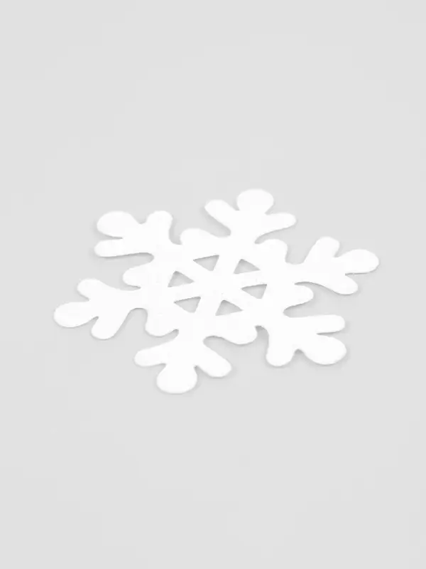 Снежинка  Снежинка "Мерцание", 6.5 см, цвет белый (набор 6 шт)