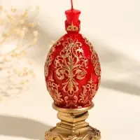 Свеча декоративная "Пасхальное яйцо с орнаментом №1" 5х12 см, 95 гр