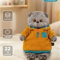 Мягкая игрушка &laquo;Кот Басик в анораке&raquo;, 22 см