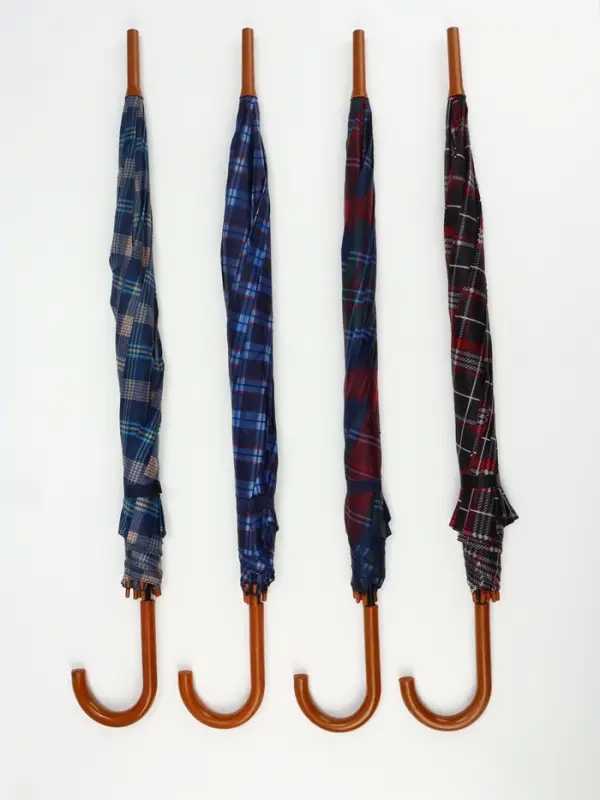 Зонт полуавтоматический &laquo;Клетка&raquo;, 8 спиц, R=48/55 см, d=96 см, МИКС