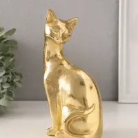 Фигурка полистоун &laquo;Золотая кошка&raquo;, 11.5&times;7.5&times;20.5 см