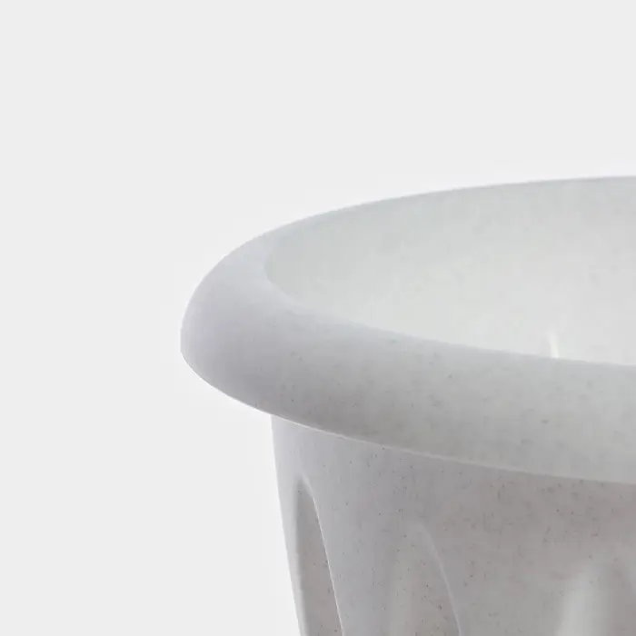 Горшок для цветов &laquo;Фелиция&raquo;, 3.6 л, d=22.5 см, h=17.2 см, пластиковый, с поддоном, цвет мраморный