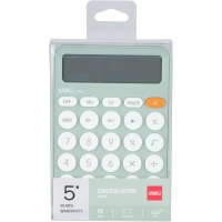 Калькулятор настольный КОМП. Deli EM124, 12-р, батар., 158х105мм, зеленый