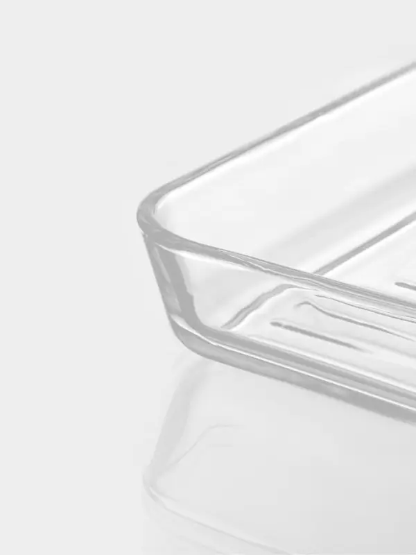 Форма для выпечки Paşabah&ccedil;e Borcam, 3.8 л, гриль, прямоугольная, жаропрочное стекло, прозрачная