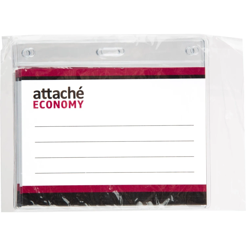 Бейдж Attache Economy 108x126 150 мкм без шнурка, вкладыш 90x120 5шт/уп