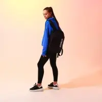 Рюкзак школьный текстильный Street, 46&times;30&times;10 см, вертикальный карман, чёрный