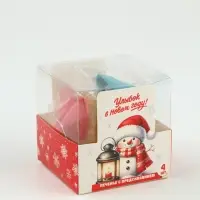 Печенье с предсказанием цветное в PVC-коробке "Улыбок в новом году", 4 шт Печенье с предсказанием цветное в PVC-коробке "Улыбок в новом году", 4 шт