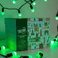 Гирлянда &laquo;Нить&raquo; 10 м с насадками &laquo;Шарики 1.5 см&raquo;, IP44, тёмная нить, 100 LED, свечение зелёное, 8 режимов, 220 В