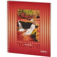 Тетрадь общая Attache,120л,клет,А5,спир,обл.лак.карт