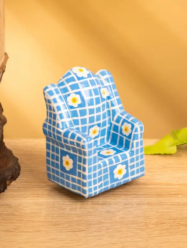 Сувенир «Кресло с ромашками», 8.5×5.5×4.5 см, дерево