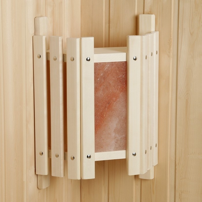 Абажур с гималайской солью 1 плитка, липа, 29х40х13 см Абажур с гималайской солью 1 плитка, липа, 29х40х13 см