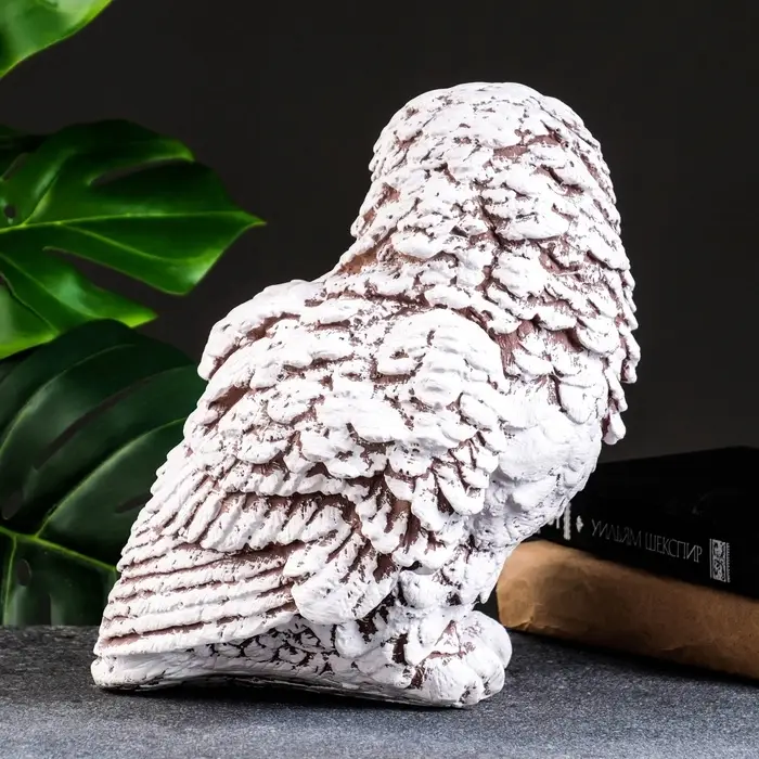 Фигурка гипс &laquo;Сова&raquo;, 22&times;25&times;25 см, бело-коричневая