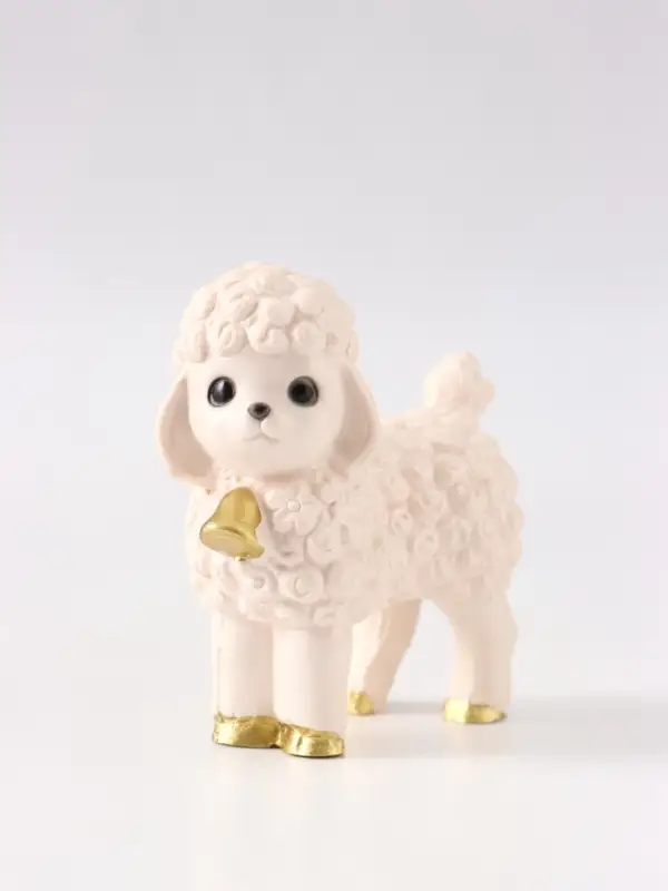 Сувенир Овечка с колокольчиком, 7,5х7х3,5см