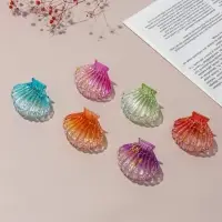 Краб для волос "Артемида" ракушка, 6х4,5 см, микс