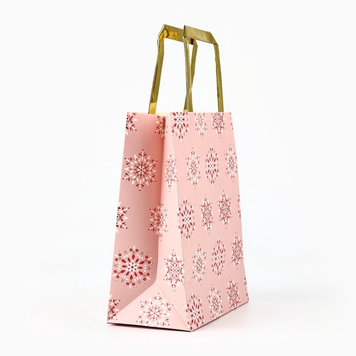 Пакет подарочный новогодний ламинированный «Танец снежинок», MS 23 x 18 х 10 см Пакет подарочный новогодний ламинированный «Танец снежинок», MS 23 x 18 х 10 см