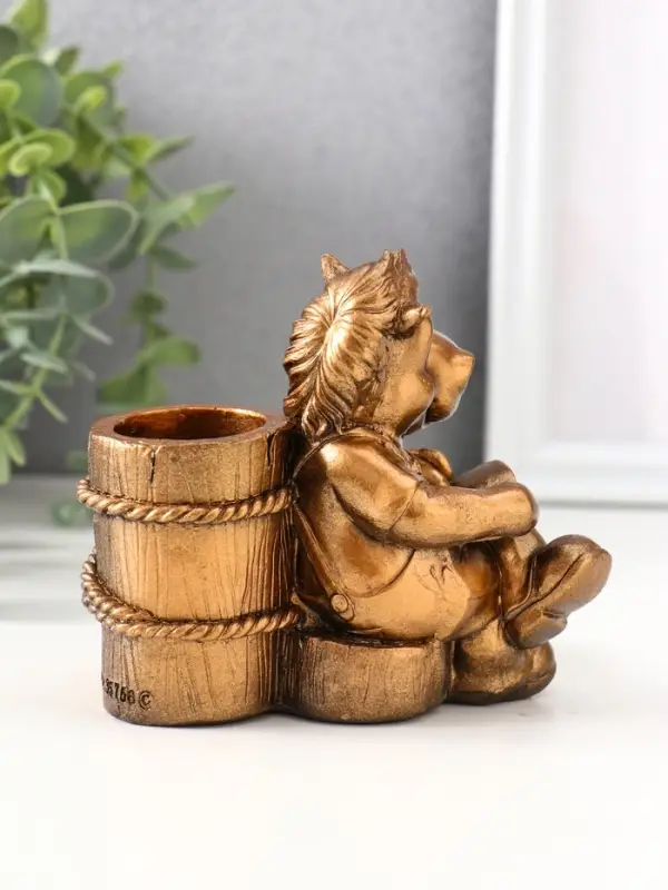 Подсвечник «Конь с книгой», 11×11×10 см, бронза Подсвечник «Конь с книгой», 11×11×10 см, бронза