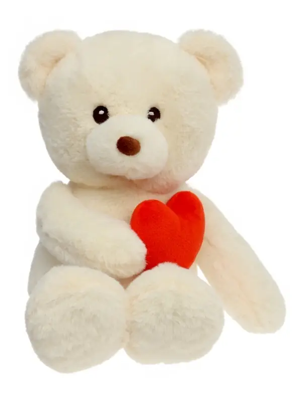Мягкая игрушка "Медведь Люк", цвет молочный, с сердцем, 35см МЛюк/25/53