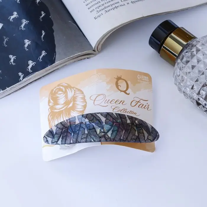 Заколка - автомат для волос «Толиман», листья, 8 см Заколка - автомат для волос «Толиман», листья, 8 см