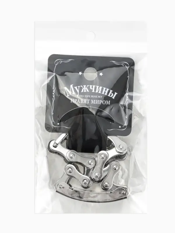 Браслет мужской &laquo;Стальной. Рельсы&raquo;, L=20.5 см, цвет серебро, чёрный