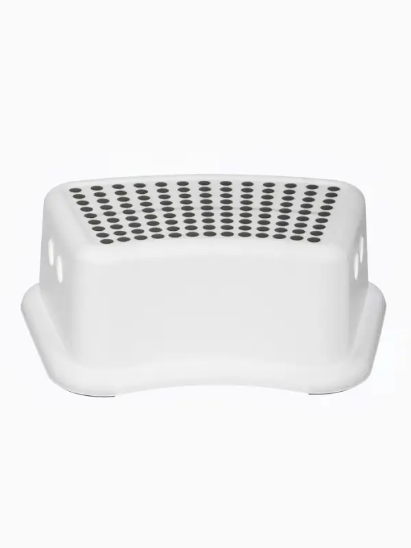 Табурет-подставка детская, для ног, антискользящая., белая, серая