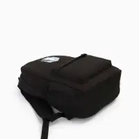 Рюкзак школьный на молнии, с карманами, с принтом, размер 30&times;12&times;43 см, чёрный