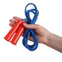 Скакалка спортивная, 3 м, регулируемая, синяя