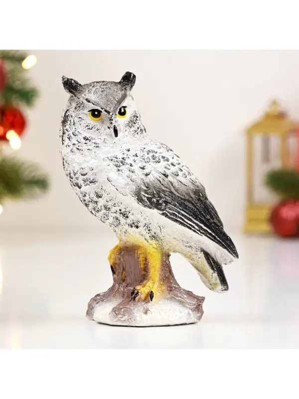 Садовая фигура из гипса &laquo;Сова полярная&raquo;, 17&times;11&times;8 см