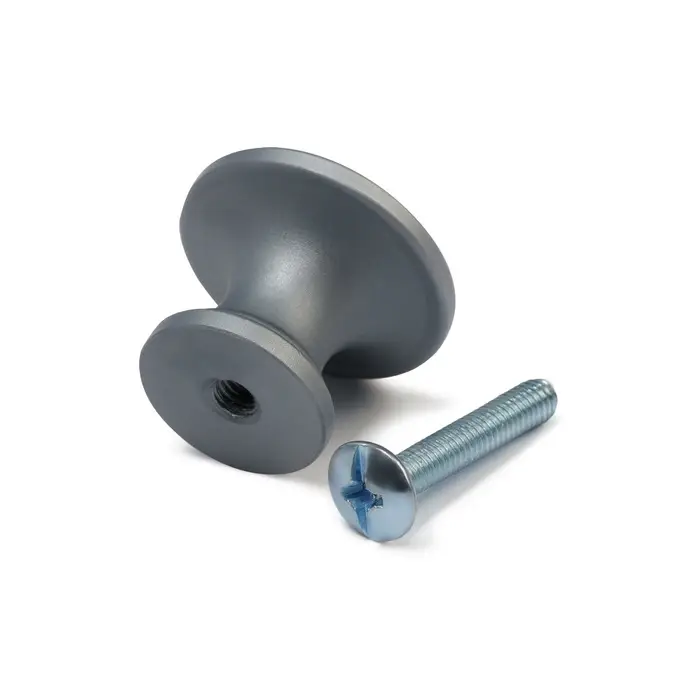 Ручка-кнопка CAPPIO RK148, d=24 мм, цвет графит