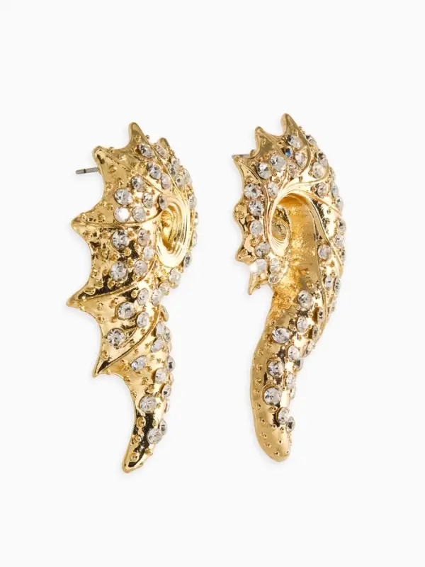 Серьги "Морской мир", раковина, цвет белый в золоте